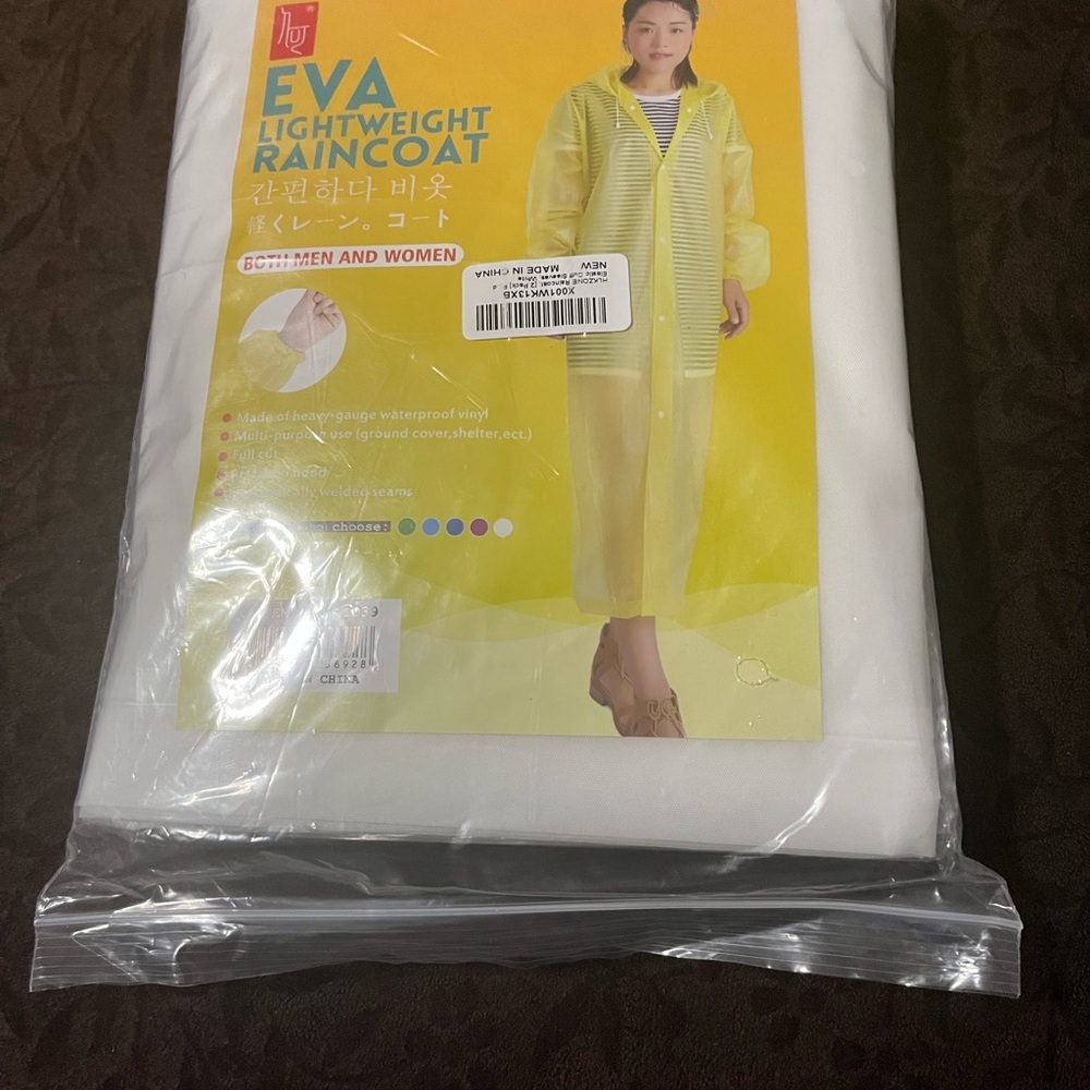 HLKZONE Raincoat 2 Pack Portable
EVA Rain Coats Reusable Rain
Poncho xl